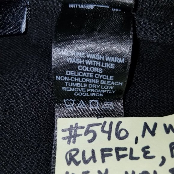 546 NWOT Cute Blck Axcess Liz Claiborne Knit S Top - Picture 10 of 11